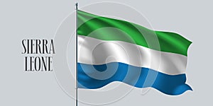 Sierra Leone waving flag vector illustration