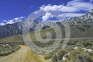 Sierra Nevada mountains seen from Owens Valley