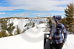 Sierra at Tahoe sick back country looking towards lake Tahoe California