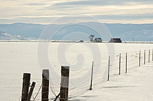 Sierra Valley ranch in Winter.