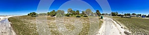 SIESTA KEY, FL - FEBRUARY 2016: Fort Desoto Beach on a beautiful sunny day - Panoramic view