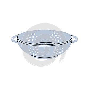 Sieve, colander icon. Kitchen tools silhouette. Vector illustration.