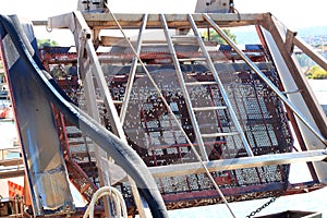 Sieve of a mussel fishery boat, Capoiale, Italy