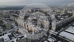 Sievierodonetsk, Lugansk region, Ukraine. Top view. War in Ukraine