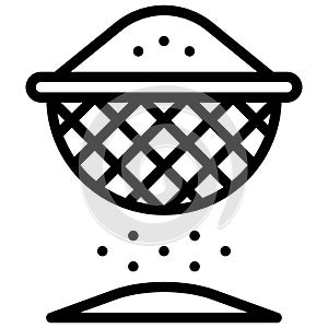 Sieving icon, Bakery and baking related vector