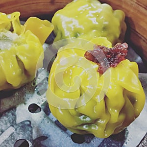 Siew Mai in a basket