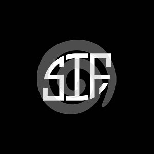 SIF letter logo design on black background. SIF creative initials letter logo concept. SIF letter design
