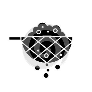 Sift cooking ingredient black glyph icon