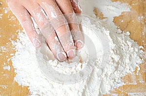 Sifted flour for cooking or baking