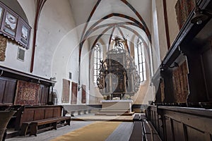 Interior view of the Church of the Dominican Monastery in Sighisoara