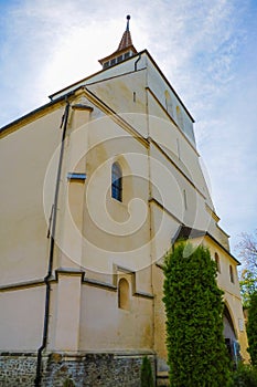 Sighisoara, Romania, May 13, 2019: Biserica din Deal is a Lutheran church located on School Hill in Sighisoara. Founded in 1345 on