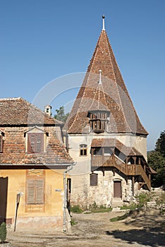 Sighisoara romania traditional transylvanian house photo