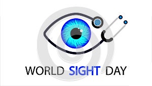 sight day world WSD eye and phonendoscope