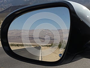 Sight from rearview mirror photo