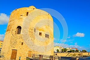 Sighting tower in Alghero shore photo