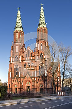 Sights of Poland. Church in Warsaw.