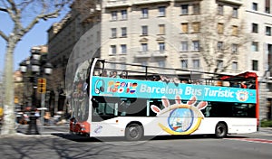 Sightseeing Bus in Barcelona, Spain