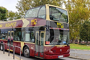 Sightseeing bus in Budapest.