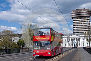 Sightseeing Bus in Frankfurt, Germany