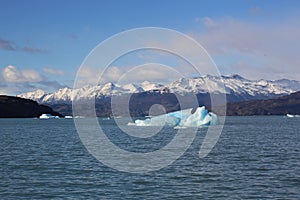 Sightseeing Rios de Hielo Cruise ship boat near glaciers Upsala and Spegazzini in Patagonia, Argentina photo