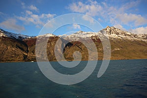 Sightseeing Rios de Hielo Cruise ship boat near glaciers Upsala and Spegazzini in Patagonia, Argentina photo