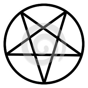 Sigil of Baphomet Isolated Vector Icon which can easily modify or edit