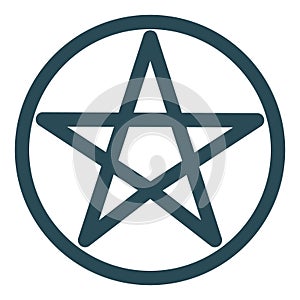 Sigil of Baphomet Isolated Vector Icon which can easily modify or edit