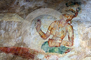 sigiriya fresco frescoes sri lanka