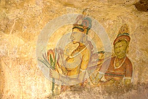 Sigiriya Frescos, Sri Lanka photo