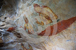 Sigiriya frescos in Sri Lanka