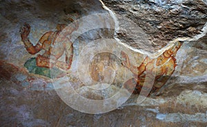 Sigiriya frescos in Sri Lanka