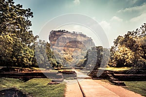 Sigiriya Lion rock mountain unesco landmark Sri Lanka