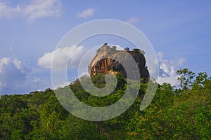 Sigiriya Rock is an ancient fortress near Dambulla, Sri Lanka