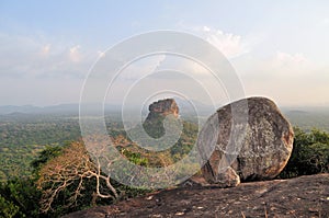 Sigiriya Rock Fortress view from Pidurangala