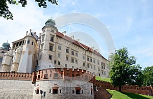 Sigismund III Vasa Tower and defensive walls in Wawel castle photo