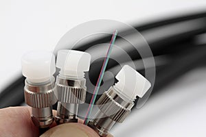 Sigle mode fiber cables with connectors