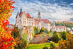 Sigmaringen, Germany - Idyllic autumn colored german landmark