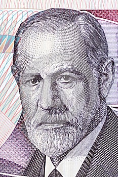 Sigmund Freud portrait from Austrian money