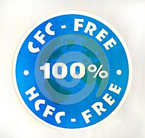 Sign 100% CFC, HCFC-free