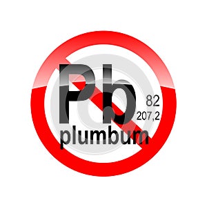Sign absence of harmful substances - plumbum photo