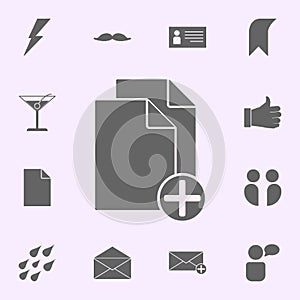 sign for adding sheets icon. web icons universal set for web and mobile