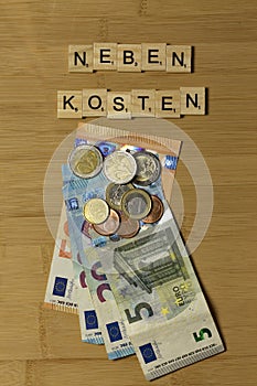 Sign additional costs german Nebenkosten photo