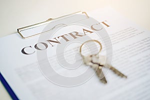 Sign agreement contract, Insurance Home concept