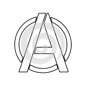 a sign of anarchy icon. Element of Communism Capitalism for mobile concept and web apps icon. Outline, thin line icon for website