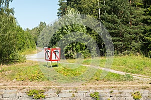 The sign anchor on the Saimaa Canal at summer, Lappeenranta, Finland