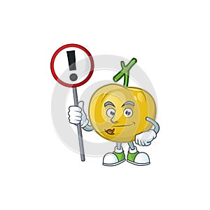 With sign araza fruit design character for cartoon mascot photo