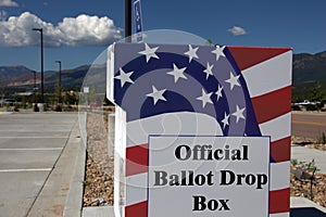 Sign for Ballot Box for Election - All Mail-In Voting With Accessible Parking