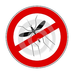 Sign ban anti mosquito - for stock