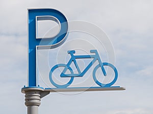 Sign bicycle parking