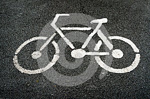 Sign of Bike lane